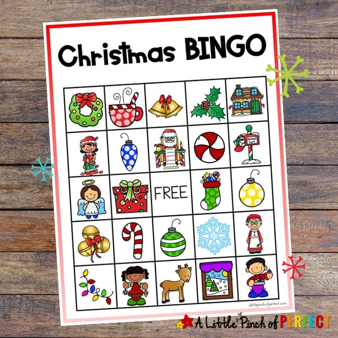 Christmas bingo with numbers
